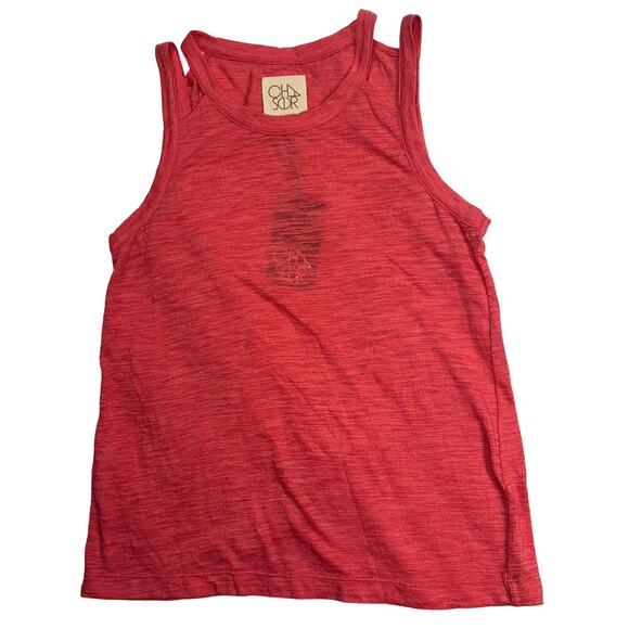 CHASER Fruity Slub Jersey Strappy Cutout Tank Size Small NWT - Picture 1 of 3